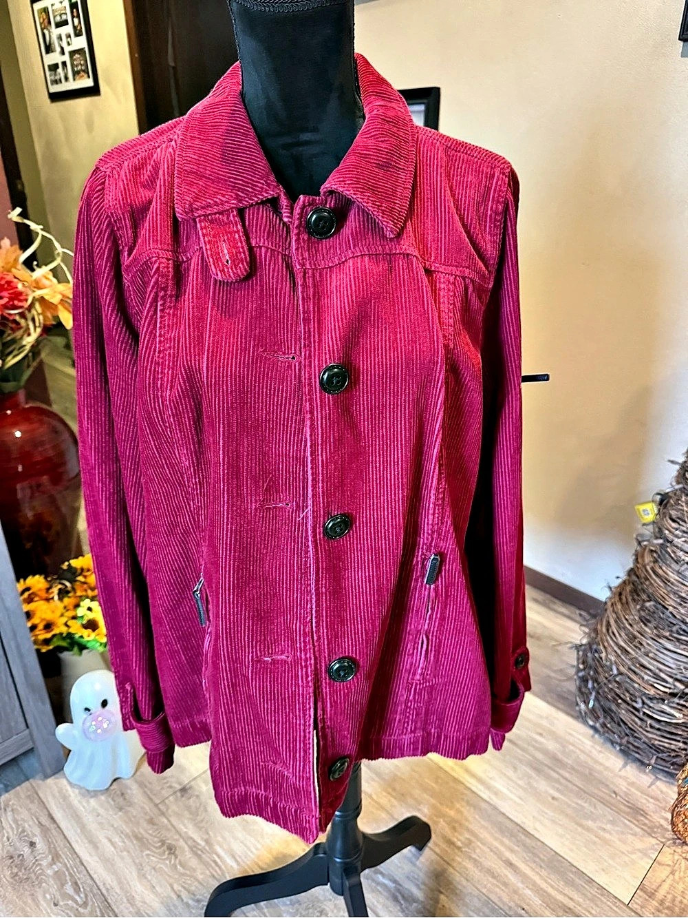 Relativity Women's Corduroy Jacket in red size large
